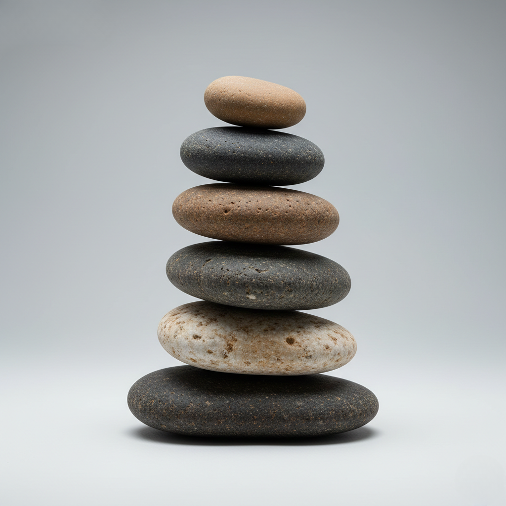 Zen Stacked River Stone Sculpture