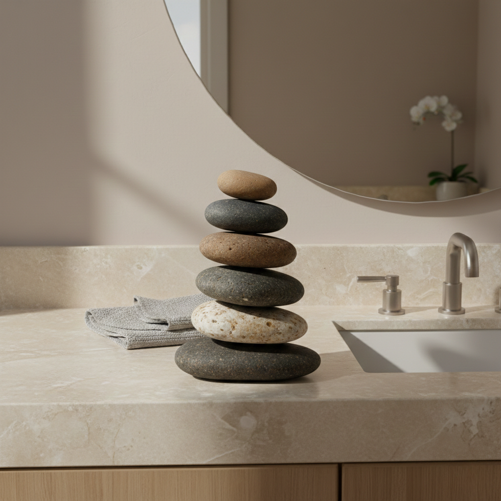 Zen Stacked River Stone Sculpture