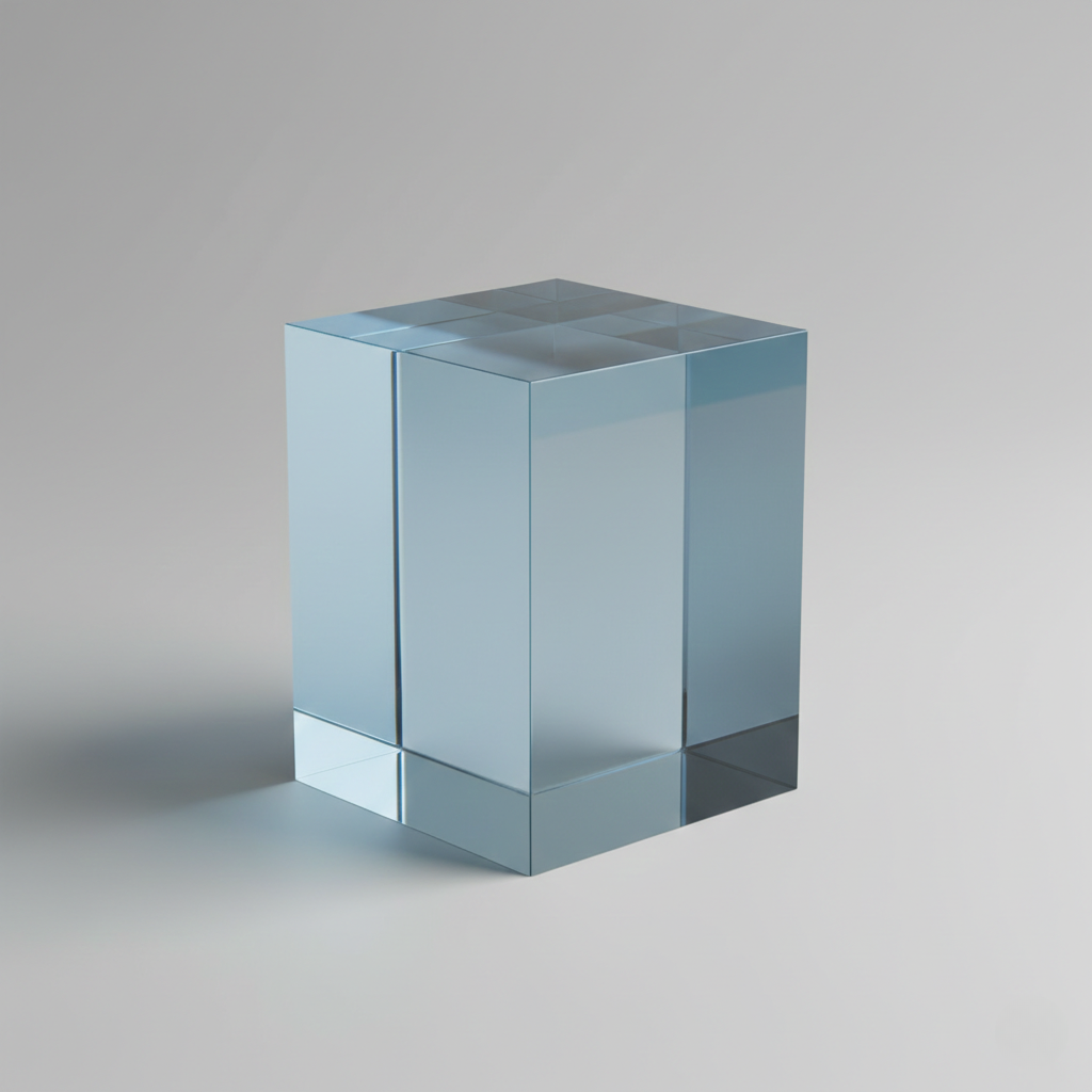 Glass Cube Sculpture