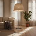 Woven Linen Floor Lamp