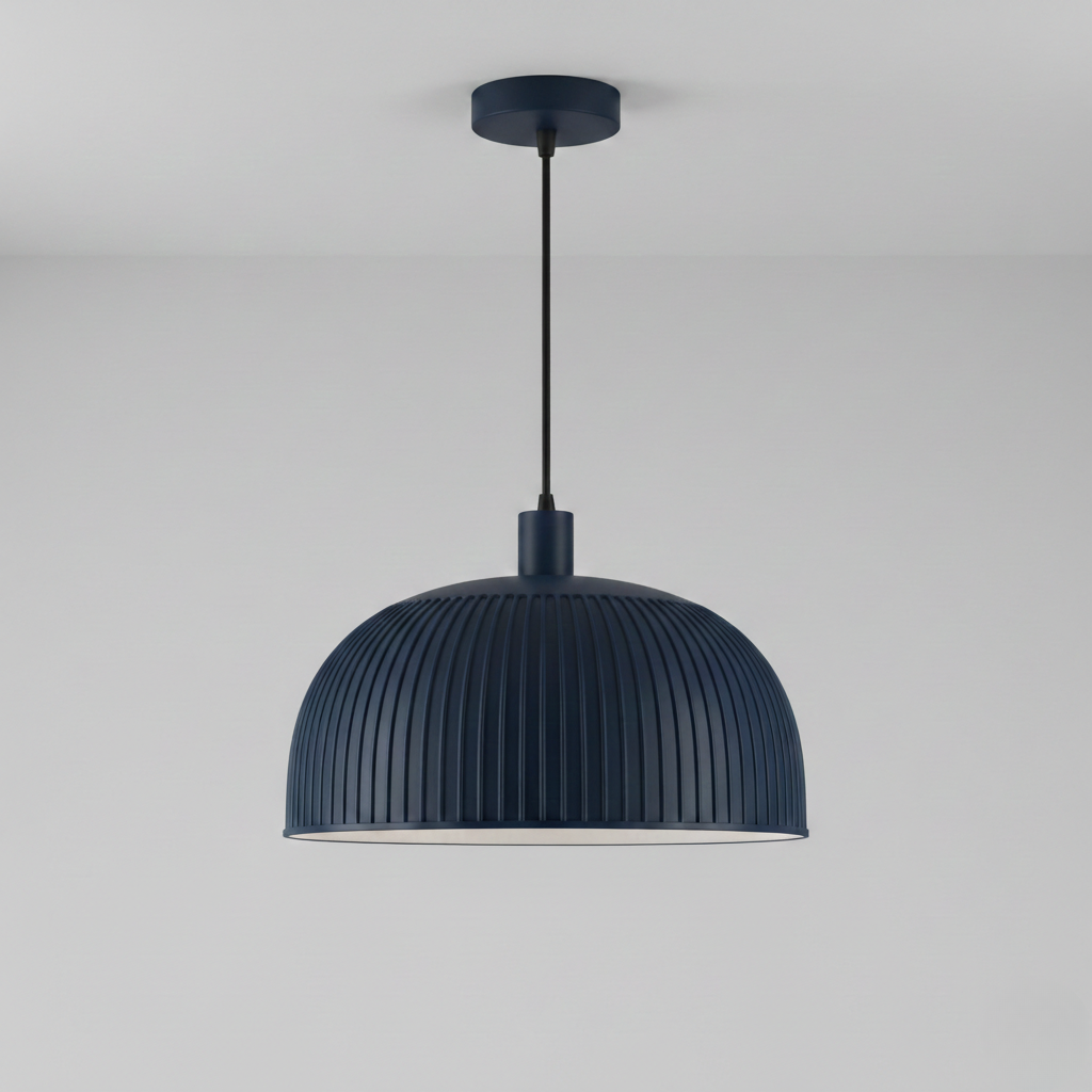 Ribbed Dome Pendant Light