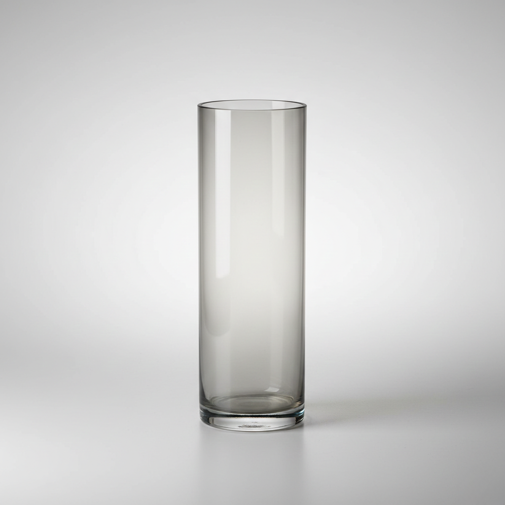 Sleek Clear Cylinder Glass Vase