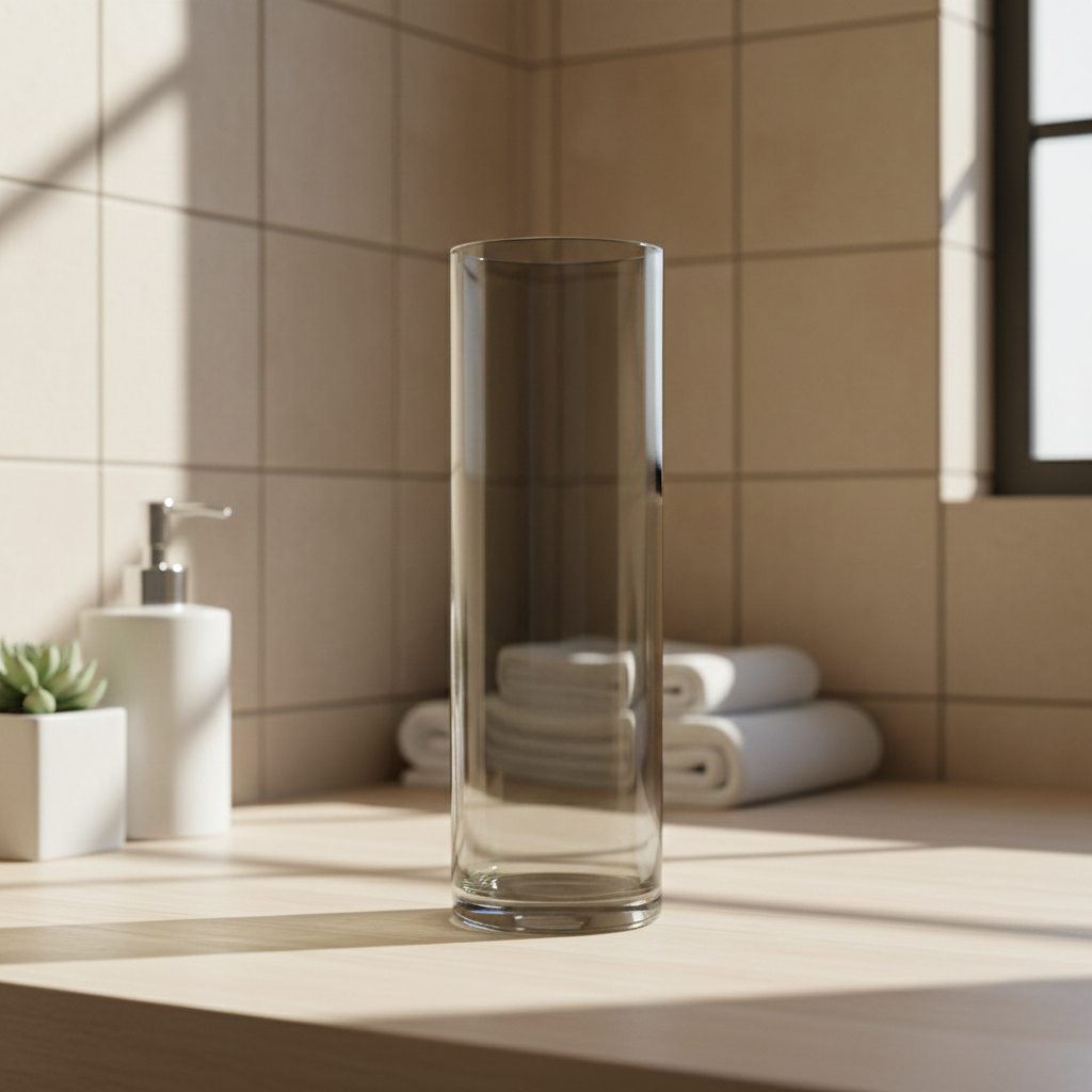 Sleek Clear Cylinder Glass Vase