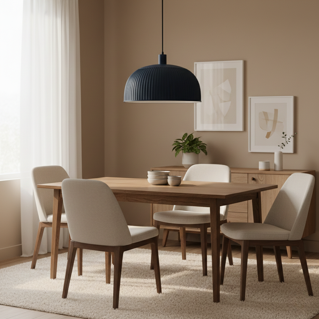 Ribbed Dome Pendant Light