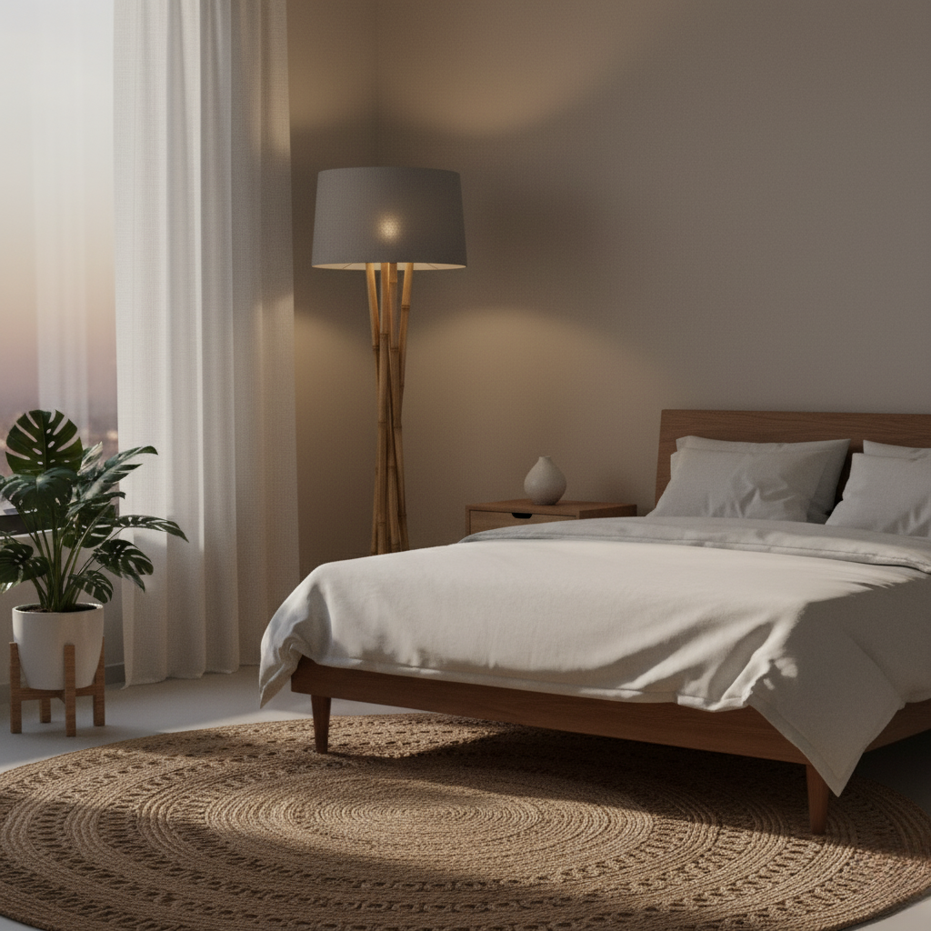 Bamboo Tripod Floor Lamp
