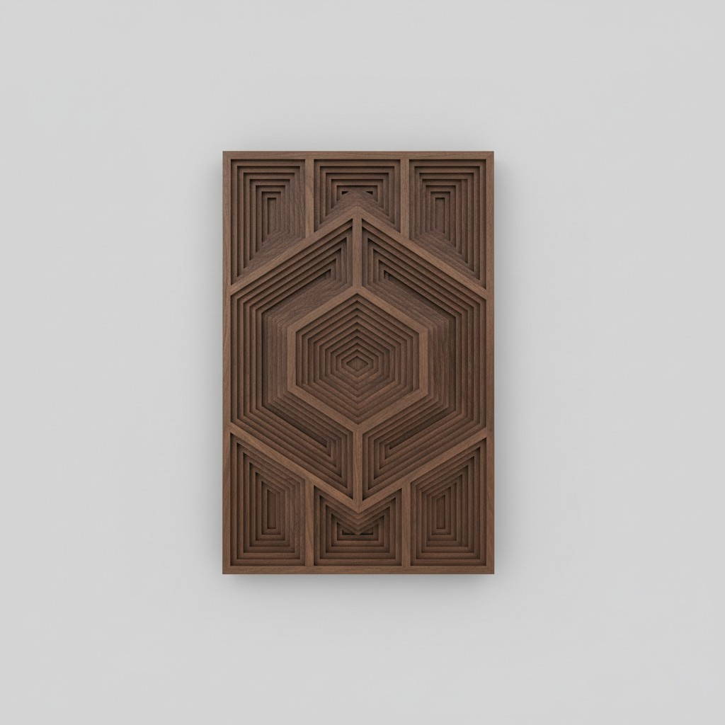 Geometric Wood Wall Art Panel