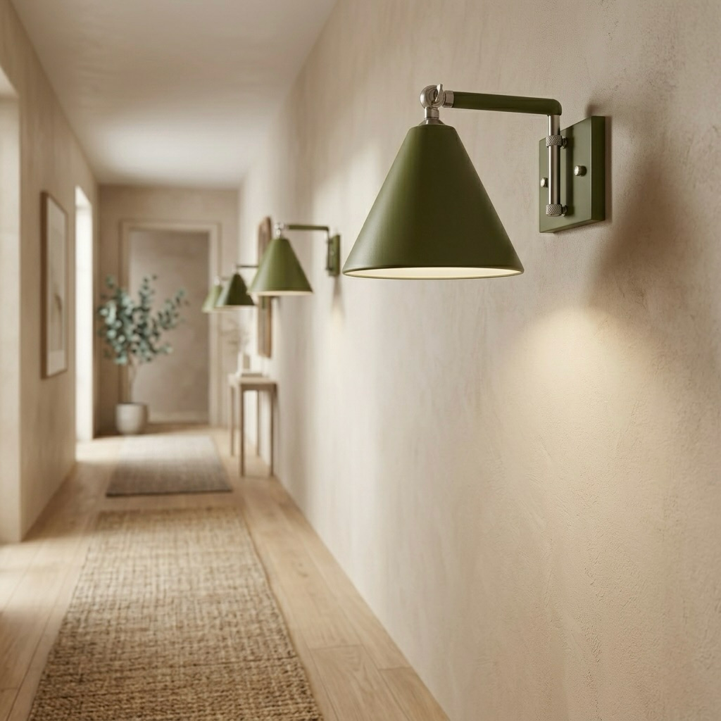 Adjustable Wall Sconce with Metal Shade