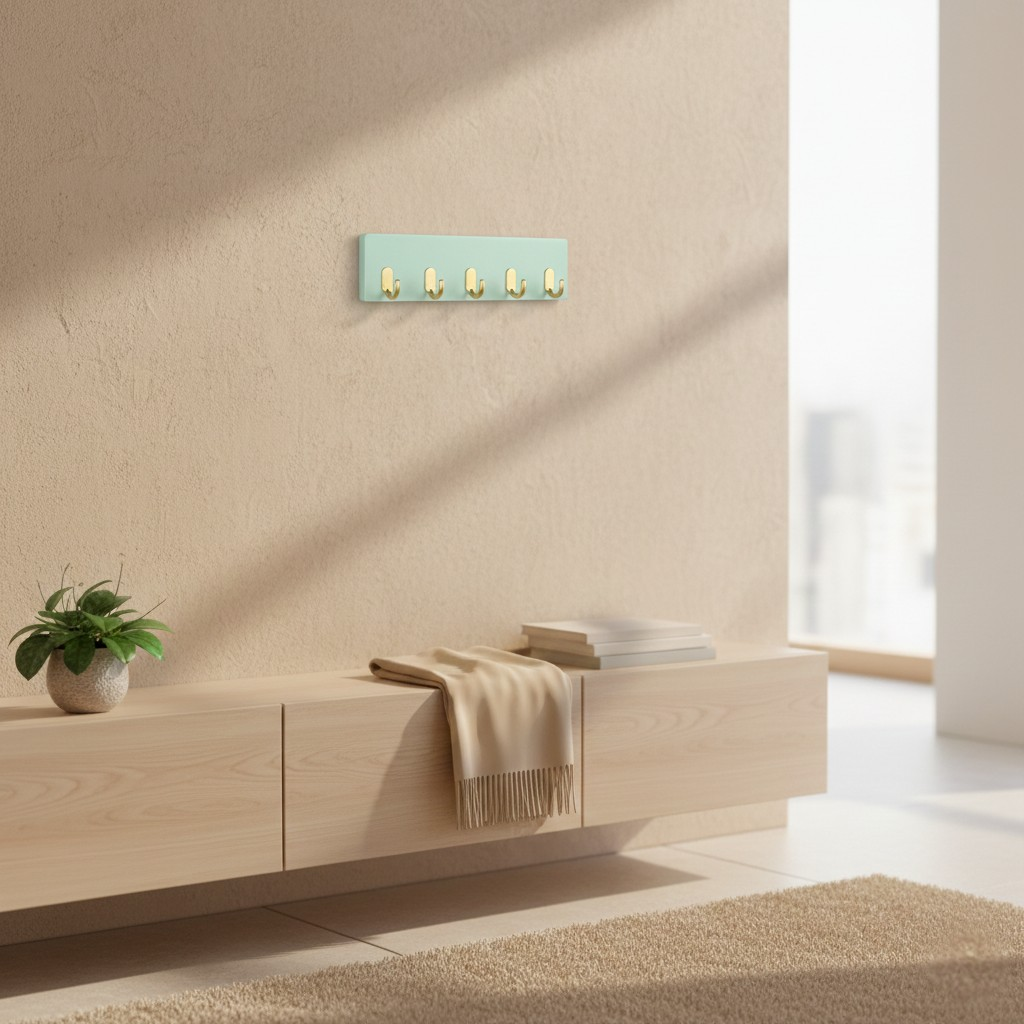 Glass Wall Hook Rack