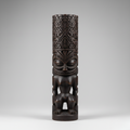 Tribal Carved Wood Tiki Statue