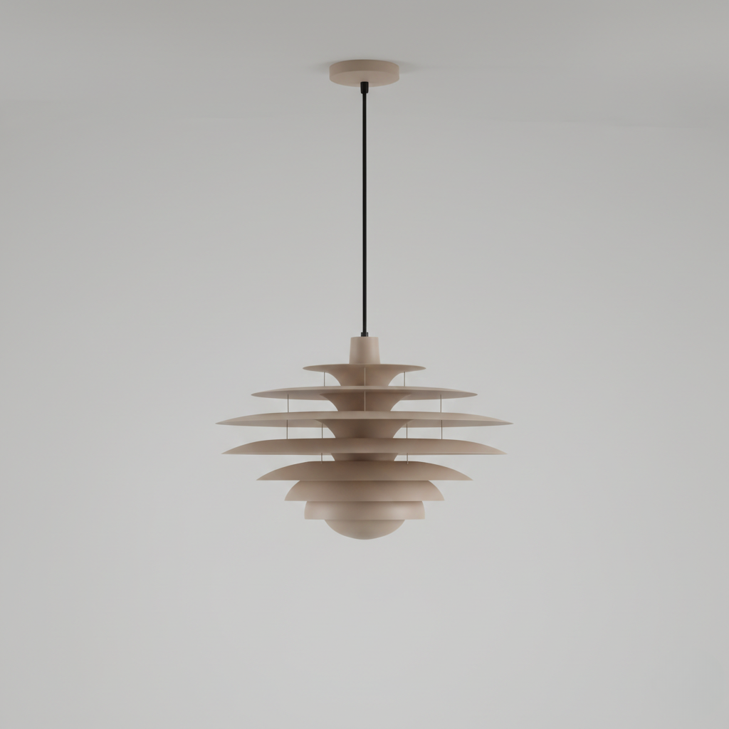 Layered Scandinavian Wood Pendant Light