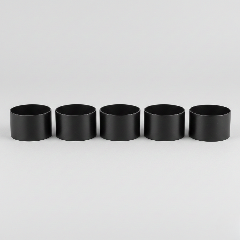 Matte Black Napkin Ring Set