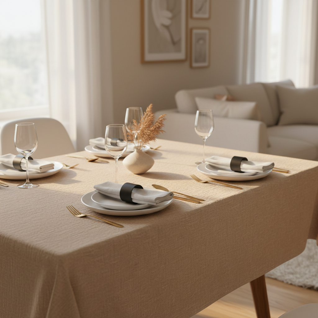 Matte Black Napkin Ring Set