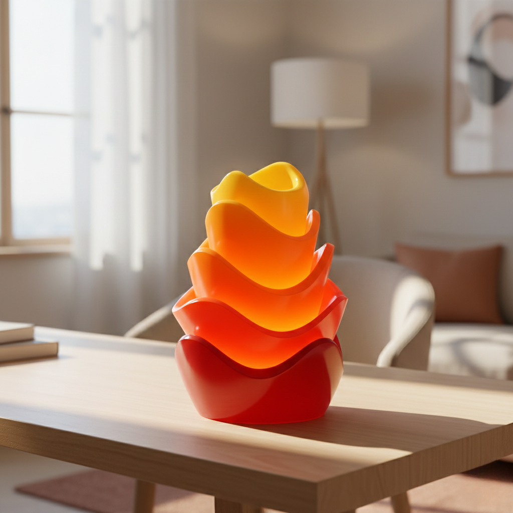 Sunset Bloom Glass Sculpture