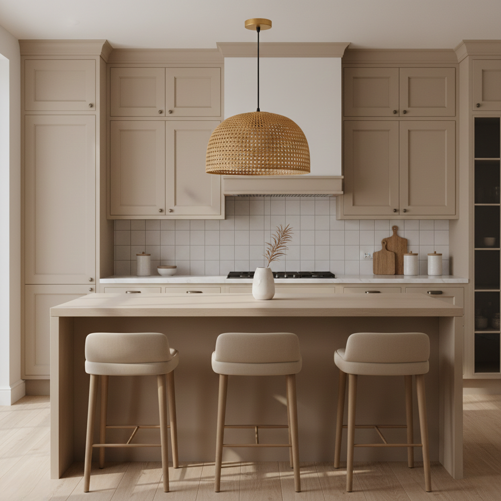 Woven Rattan Dome Pendant Light