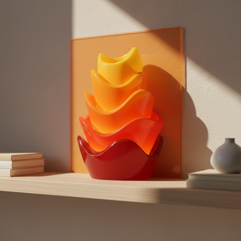 Sunset Bloom Glass Sculpture