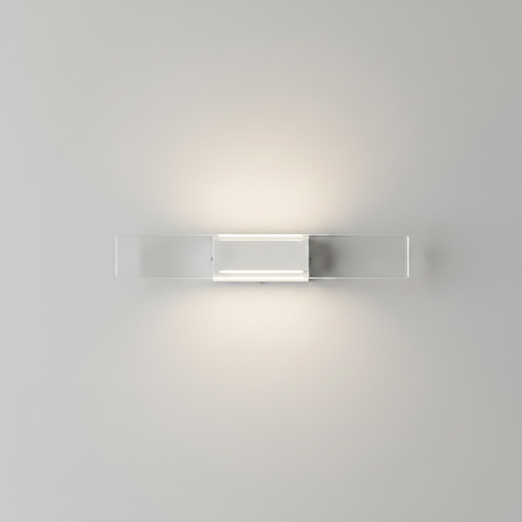 Sleek Frosted Glass Linear Wall Light