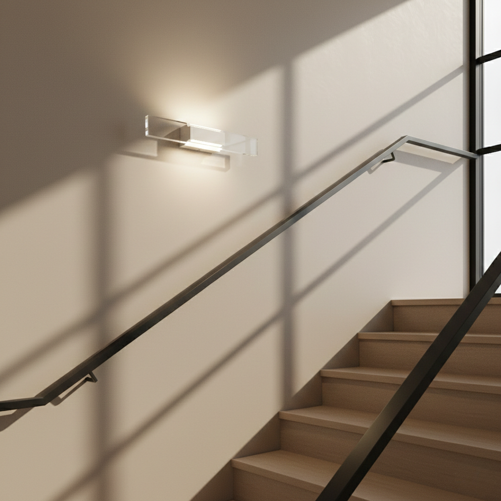 Sleek Frosted Glass Linear Wall Light