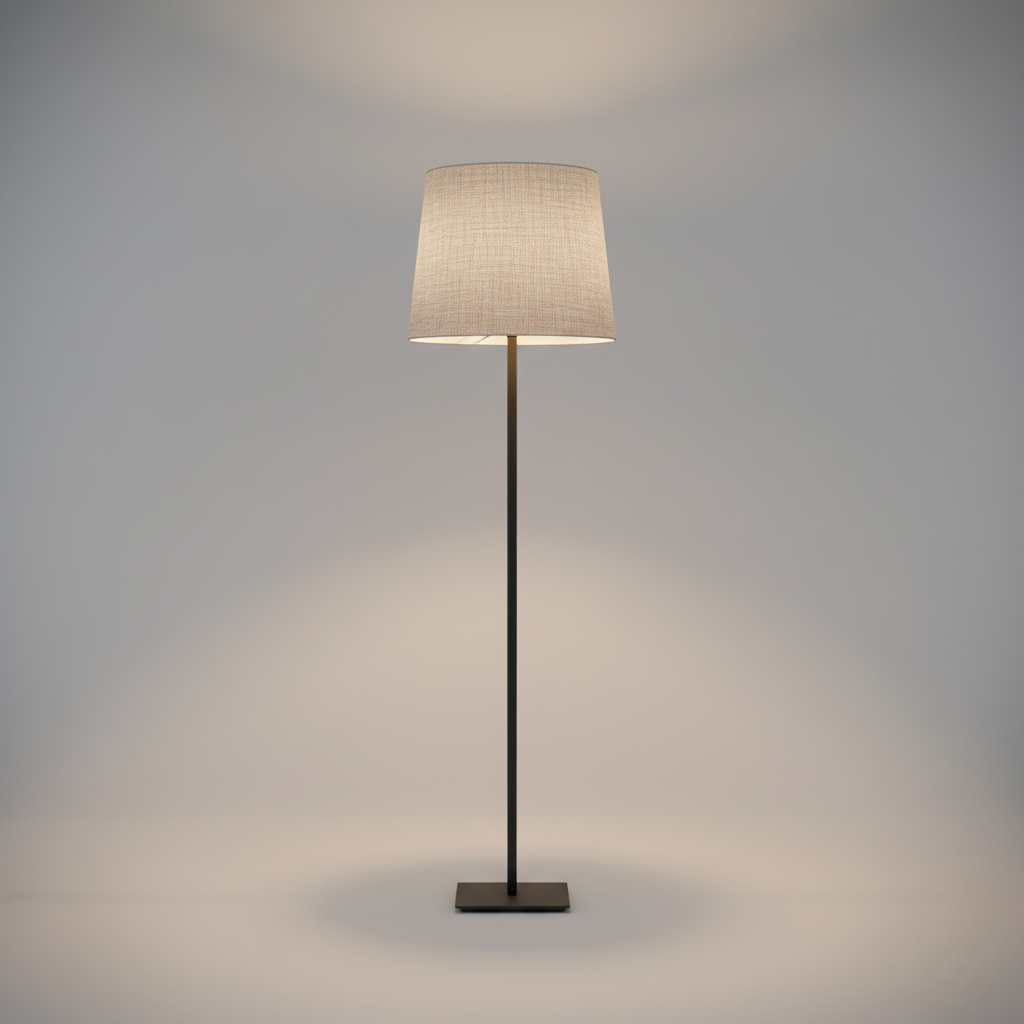 Woven Linen Floor Lamp