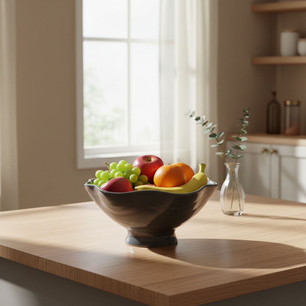 Wavy Edge Ceramic Bowl