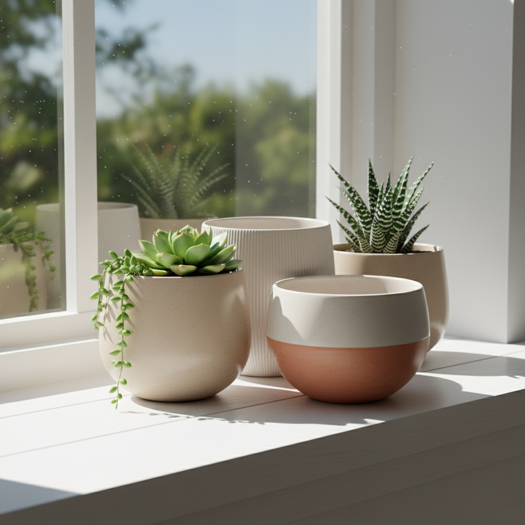 Plant Set in Ceramic Pots