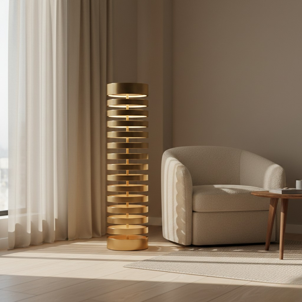 Ring Tower Floor Lamp